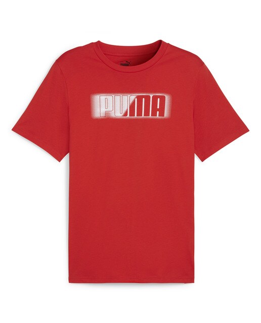 T-shirt de Homem Graphics Wording Tee Vermelho-1