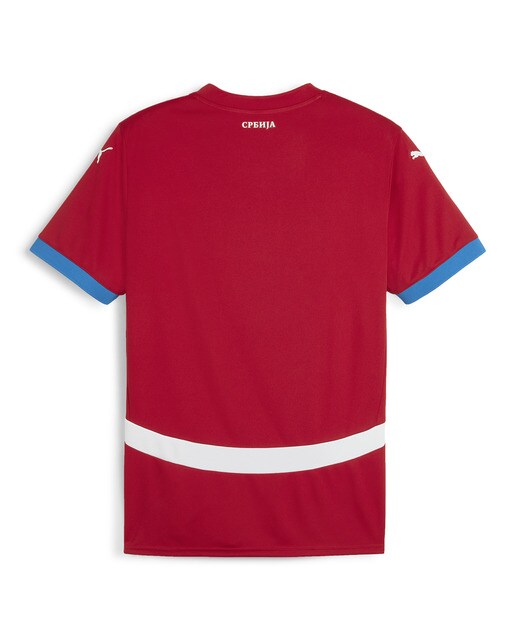 T-shirt de Homem 1.º Equipamento Sérvia FSS 2024 Réplica Vermelho-7