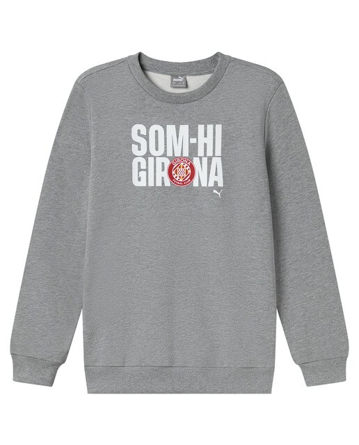 Sweatshirt de Criança SOM-HI Crew Jr Girona FC Cinzento-1