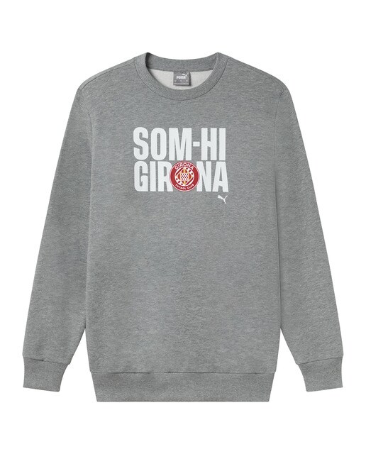 Sweatshirt Unissexo SOM-HI Crew Girona FC Cinzento-1