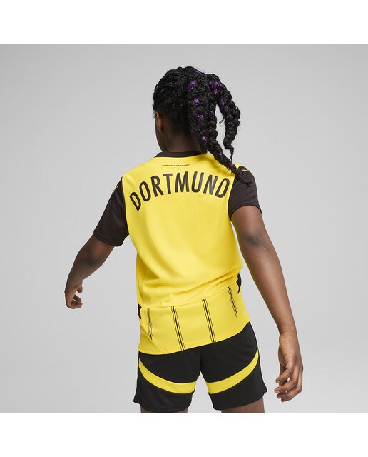 T-shirt de Criança 1.º Equipamento Borussia Dortmund BVB 2024-2025 Réplica Amarelo-2