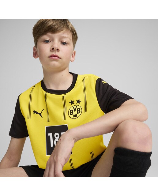 T-shirt de Criança 1.º Equipamento Borussia Dortmund BVB 2024-2025 Réplica Amarelo-3