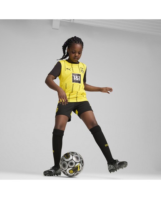 T-shirt de Criança 1.º Equipamento Borussia Dortmund BVB 2024-2025 Réplica Amarelo-4