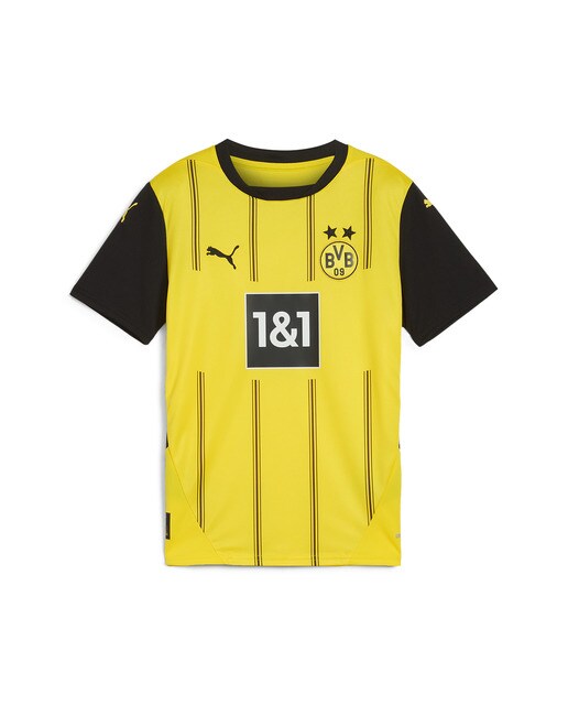 T-shirt de Criança 1.º Equipamento Borussia Dortmund BVB 2024-2025 Réplica Amarelo-5