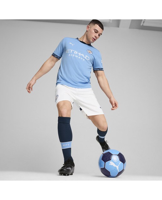 Calções de Homem 1.º Equipamento Manchester City FC 2024-2025 Réplica Branco-3