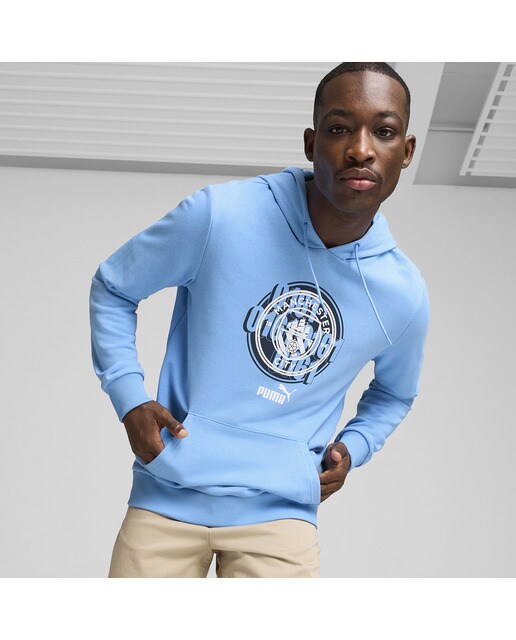 Sweatshirt de Homem Manchester City 2024-2025 ftblCulture Hoo Azul-1