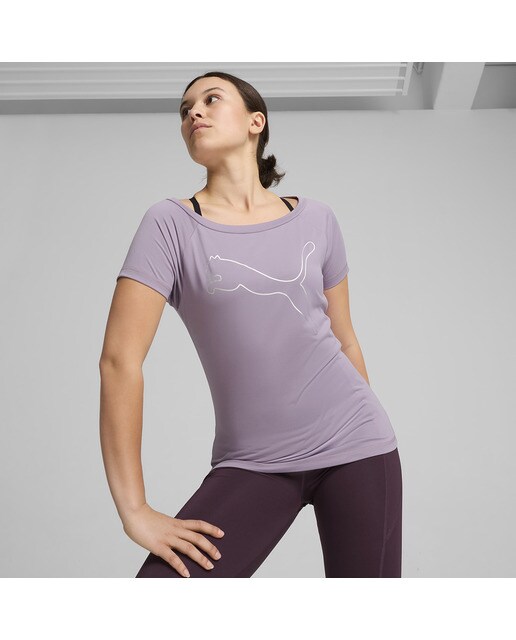 T-shirt de Mulher Train Favorite Jersey Cat Tee Roxo-1