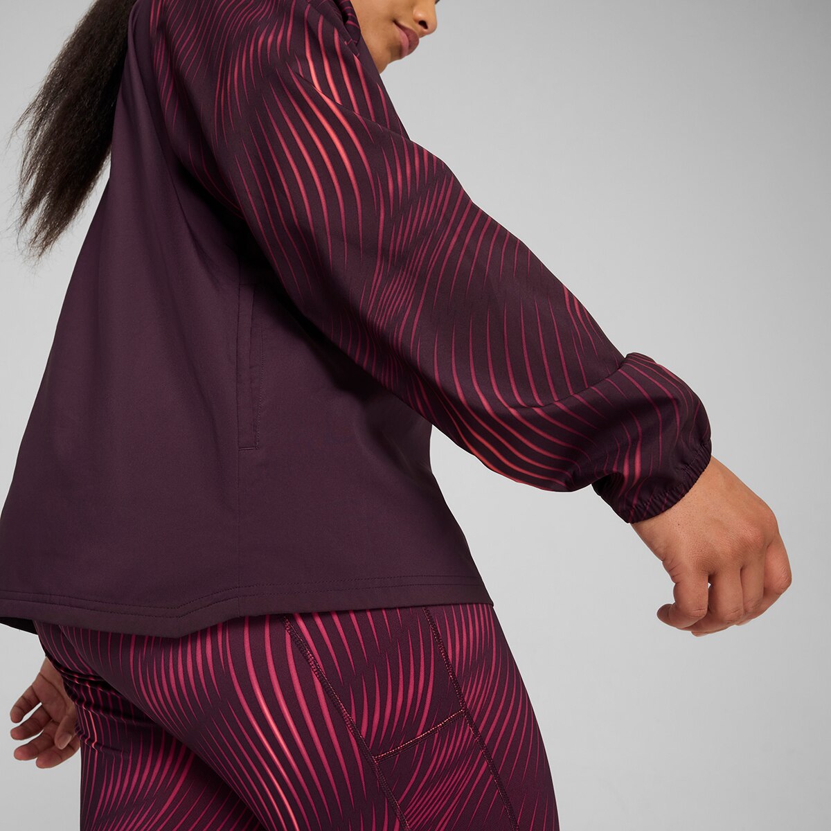 Casaco de Mulher Run Favorite AOP Woven Jacket W Roxo-4
