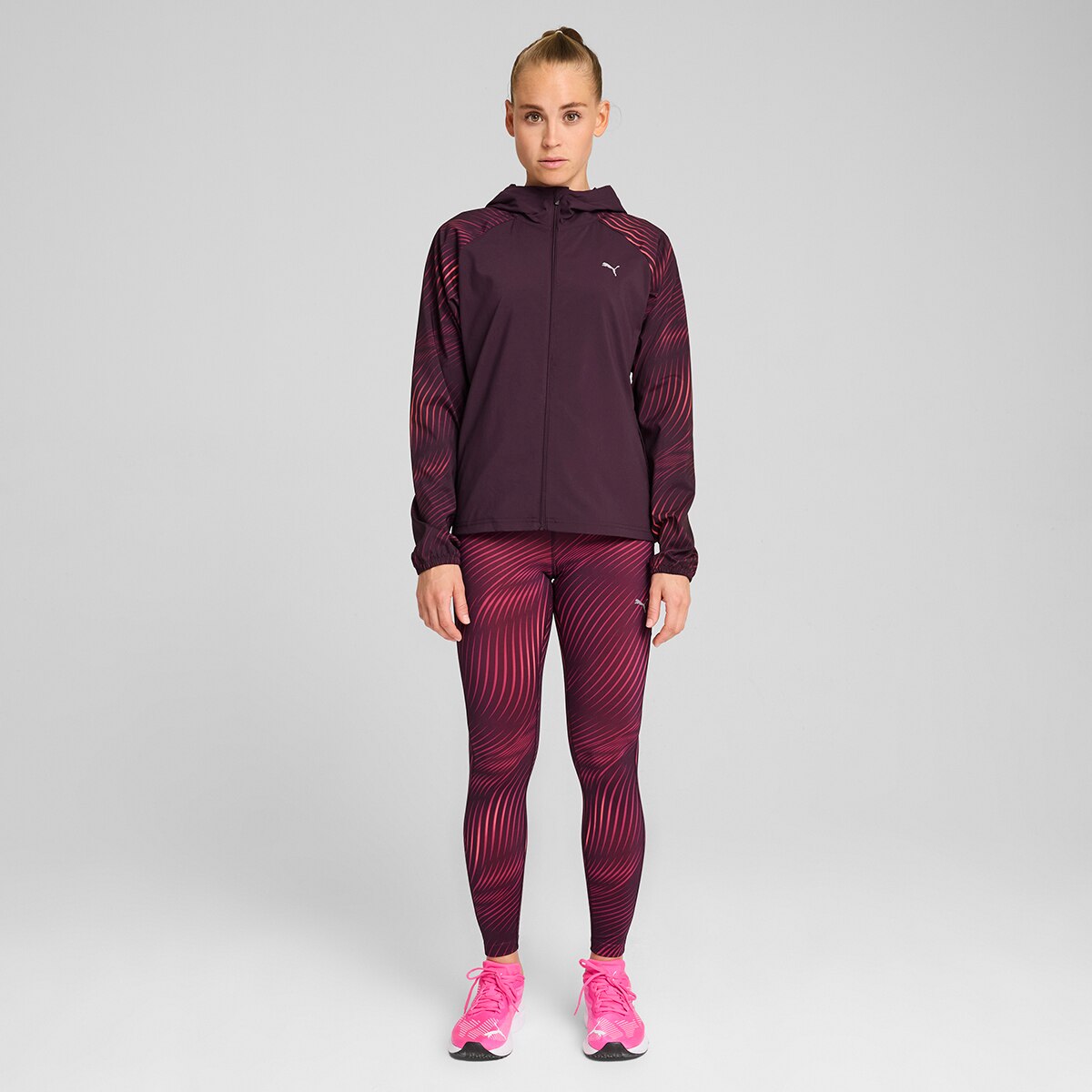 Casaco de Mulher Run Favorite AOP Woven Jacket W Roxo-5