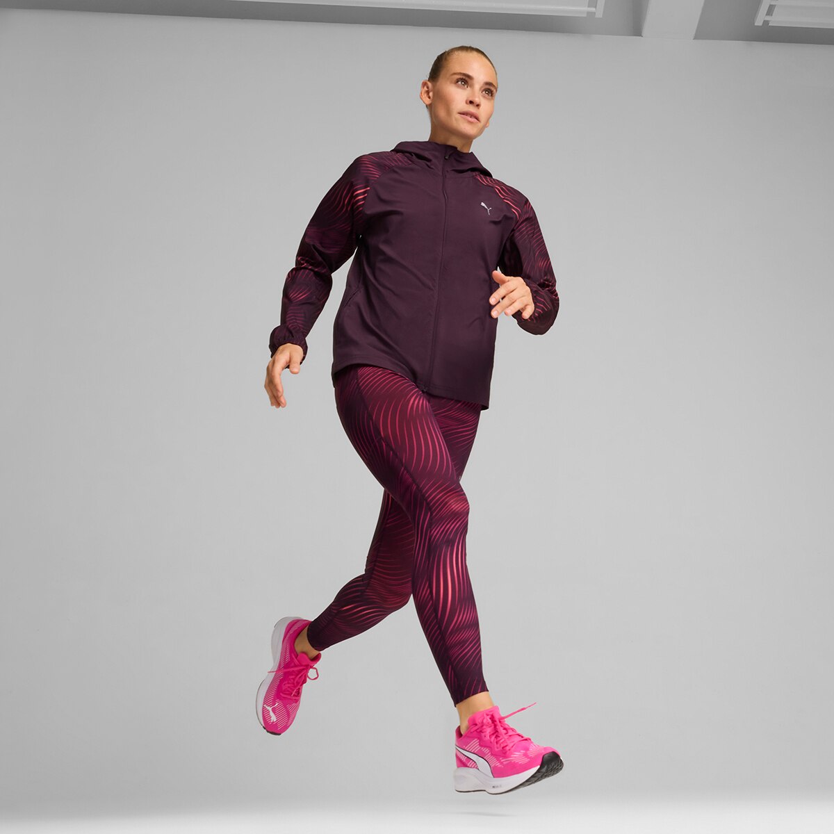 Casaco de Mulher Run Favorite AOP Woven Jacket W Roxo-6