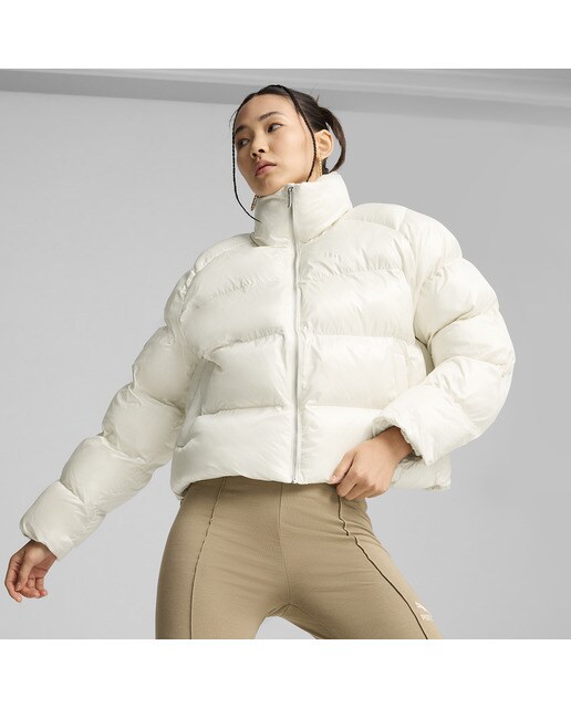 Casaco de Mulher Shiny Puffer Jacket Branco-1
