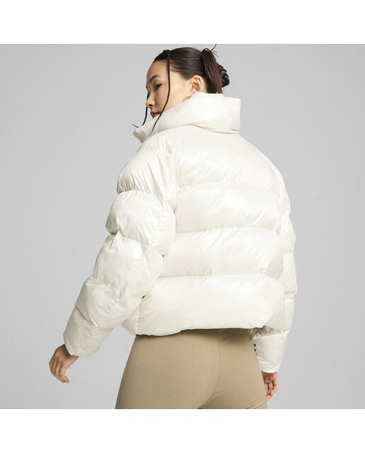 Casaco de Mulher Shiny Puffer Jacket Branco-2