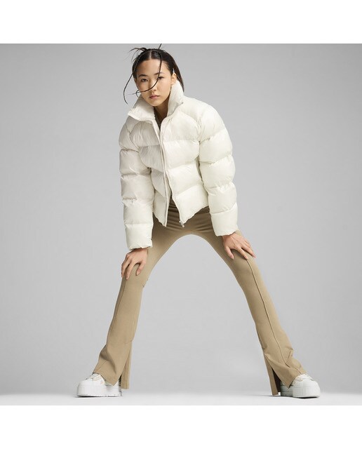 Casaco de Mulher Shiny Puffer Jacket Branco-3