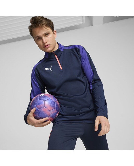 T-shirt de Homem Individual Liga 1/4 Zip Top Azul-marinho-1