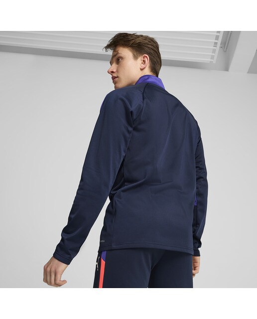T-shirt de Homem Individual Liga 1/4 Zip Top Azul-marinho-2