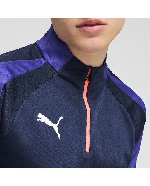 T-shirt de Homem Individual Liga 1/4 Zip Top Azul-marinho-4