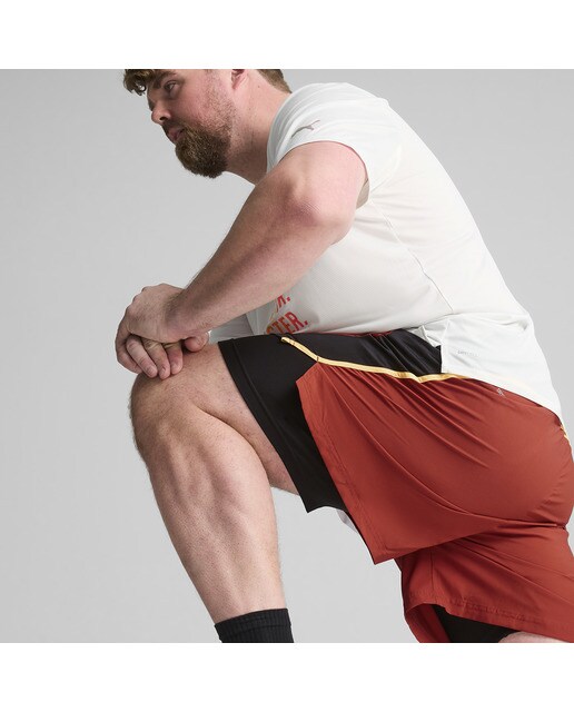 Calções de Homem Run Favorite Velocity Woven 2In1 Short Vermelho-3