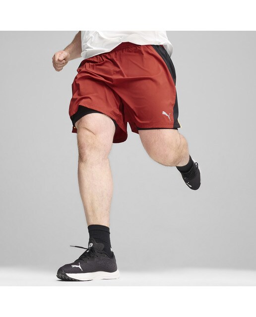 Calções de Homem Run Favorite Velocity Woven 2In1 Short Vermelho-4