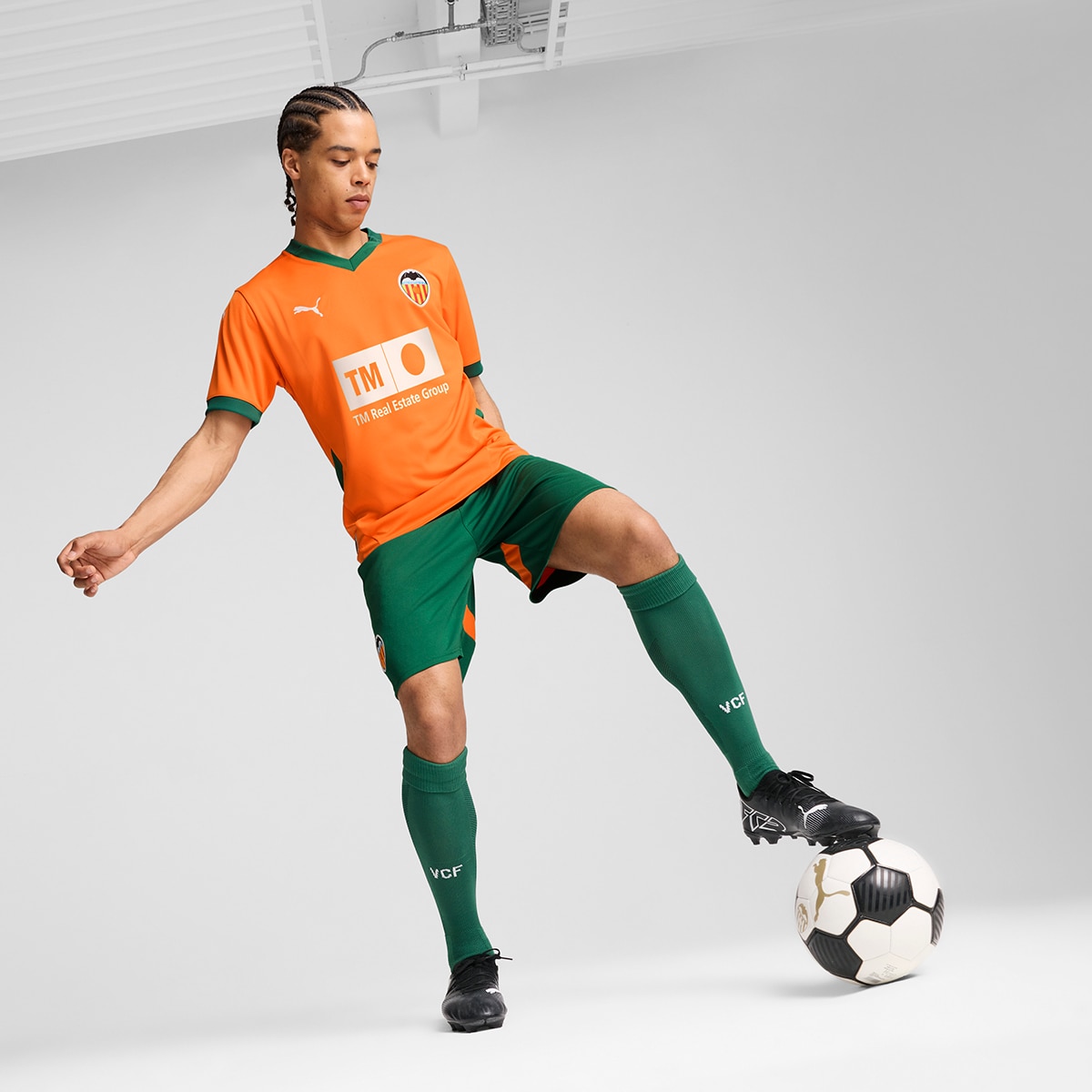 Calções de Homem 3.º Equipamento Valencia CF 2024-2025 Laranja-5
