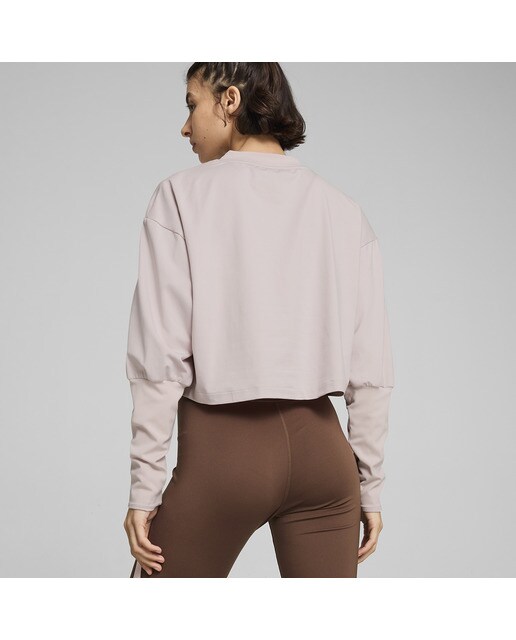 Sweatshirt de Mulher Studio Cloudspun Crew - Short Rosa-2
