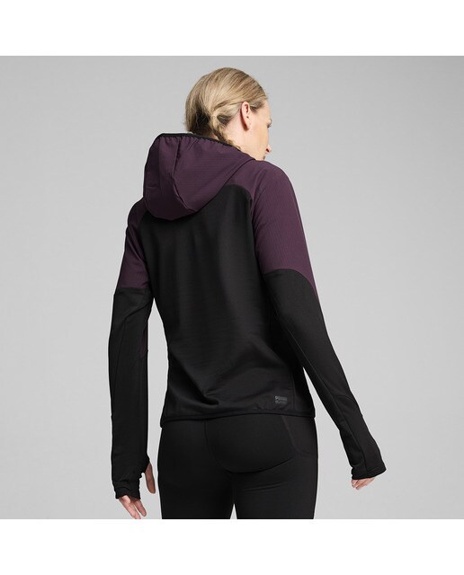 Sweatshirt de Mulher Seasons Microfleece Hooded Hybrid 1/2 Zip Preto-2