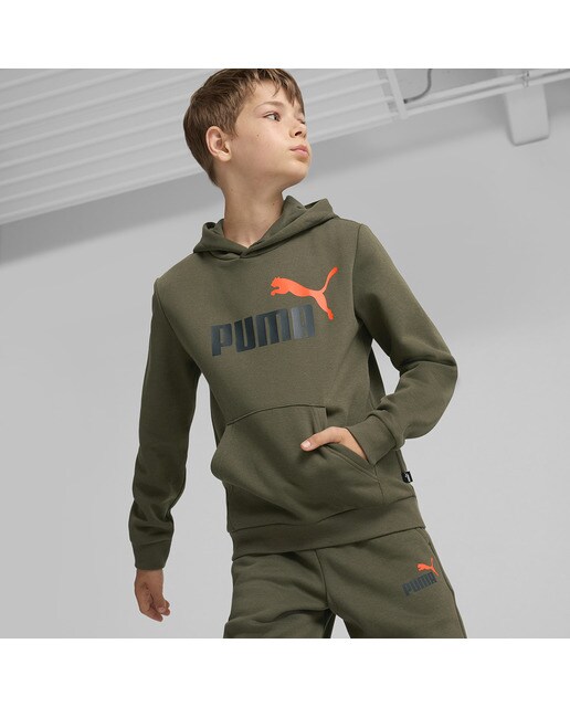 Sweatshirt de Criança Ess+ 2 Col Big Logo Hoodie FL B Verde-1