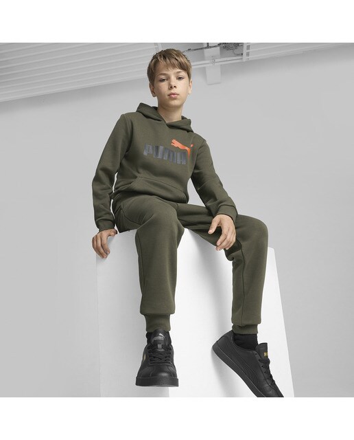 Sweatshirt de Criança Ess+ 2 Col Big Logo Hoodie FL B Verde-3