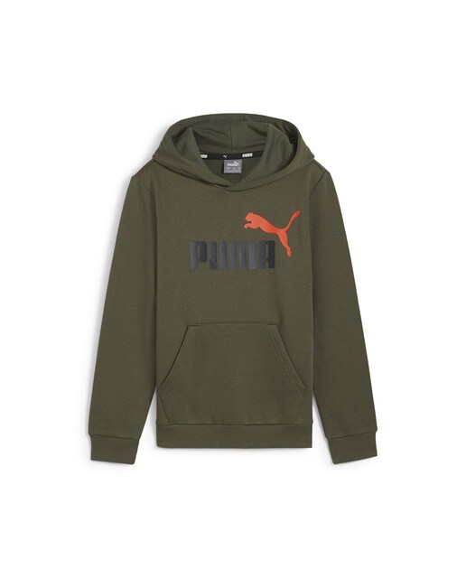 Sweatshirt de Criança Ess+ 2 Col Big Logo Hoodie FL B Verde-4