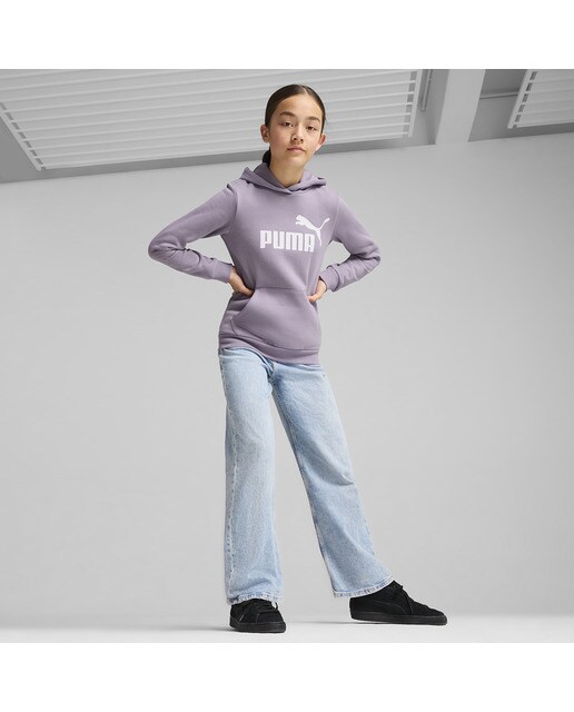 Sweatshirt de Menina ESS Logo Hoodie FL G Roxo-3