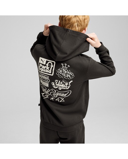 Sweatshirt de Criança Ess+ MID 90s Hoodie FL B Preto-2