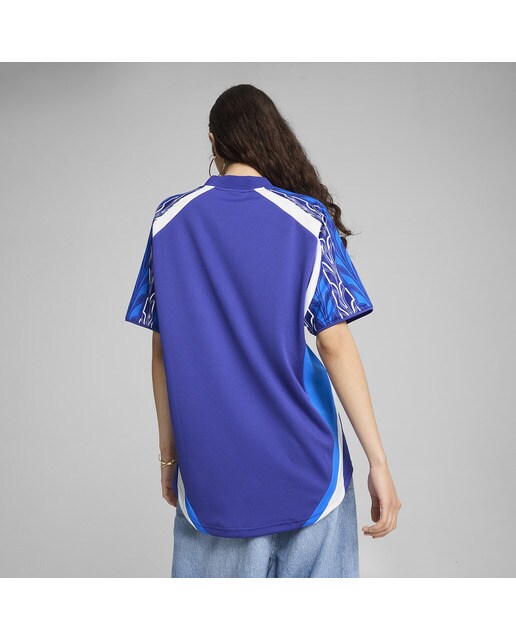 T-shirt de Homem Football Jersey Azul-2