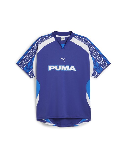 T-shirt de Homem Football Jersey Azul-6