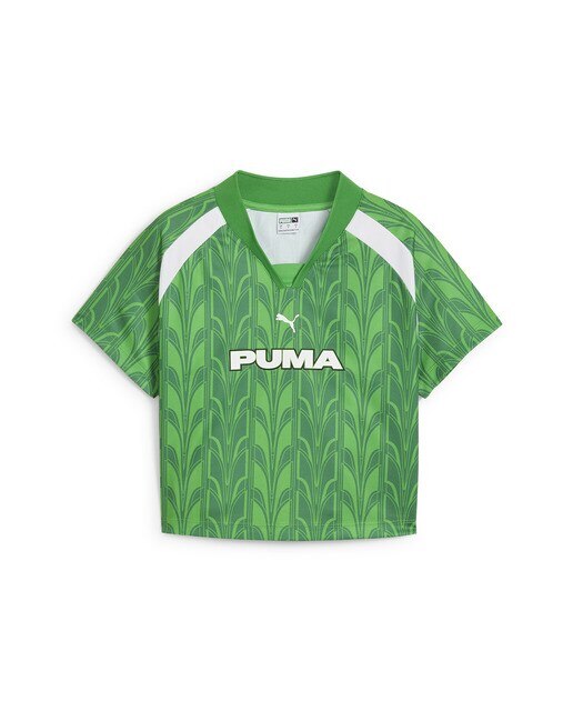 T-shirt de Mulher Football Jersey Baby Tee Verde-6