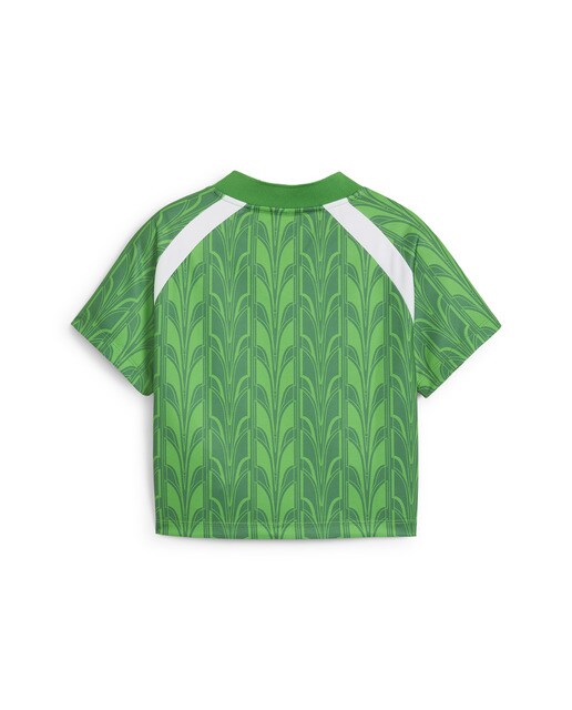 T-shirt de Mulher Football Jersey Baby Tee Verde-7
