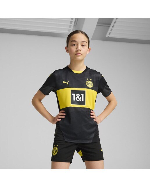 T-shirt de Criança 2.º Equipamento Borussia Dortmund BVB 2024-2025 Réplica Preto-1
