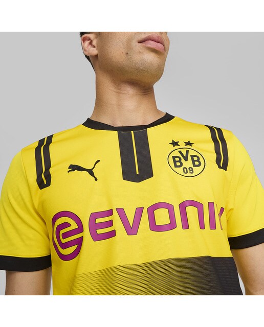 T-shirt de Homem Borussia Dortmund Campeonato 24/25 Amarelo-3