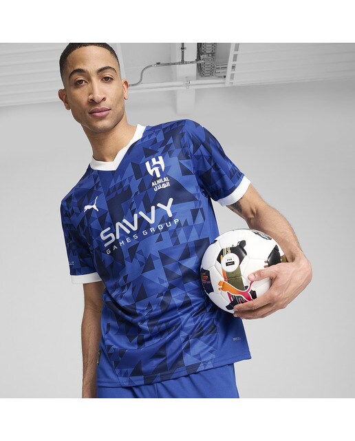T-shirt de Homem 1.º Equipamento Al Hilal 2024-2025 Neymar Jr Réplica Azul-1