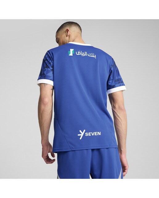 T-shirt de Homem 1.º Equipamento Al Hilal 2024-2025 Neymar Jr Réplica Azul-2