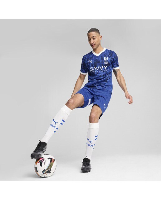 T-shirt de Homem 1.º Equipamento Al Hilal 2024-2025 Neymar Jr Réplica Azul-5