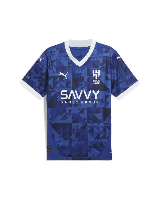 T-shirt de Homem 1.º Equipamento Al Hilal 2024-2025 Neymar Jr Réplica Azul-6