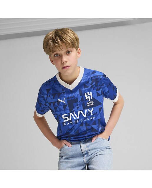 T-shirt de Criança 1.º Equipamento Al Hilal 2024-2025 Neymar Jr Réplica Azul-1