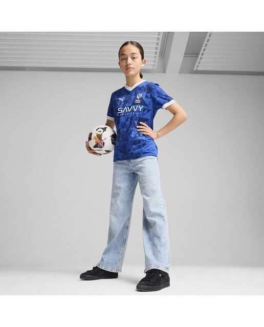 T-shirt de Criança 1.º Equipamento Al Hilal 2024-2025 Neymar Jr Réplica Azul-3
