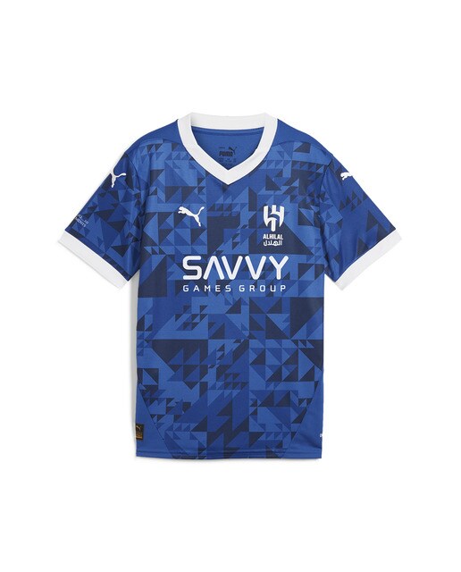 T-shirt de Criança 1.º Equipamento Al Hilal 2024-2025 Neymar Jr Réplica Azul-5