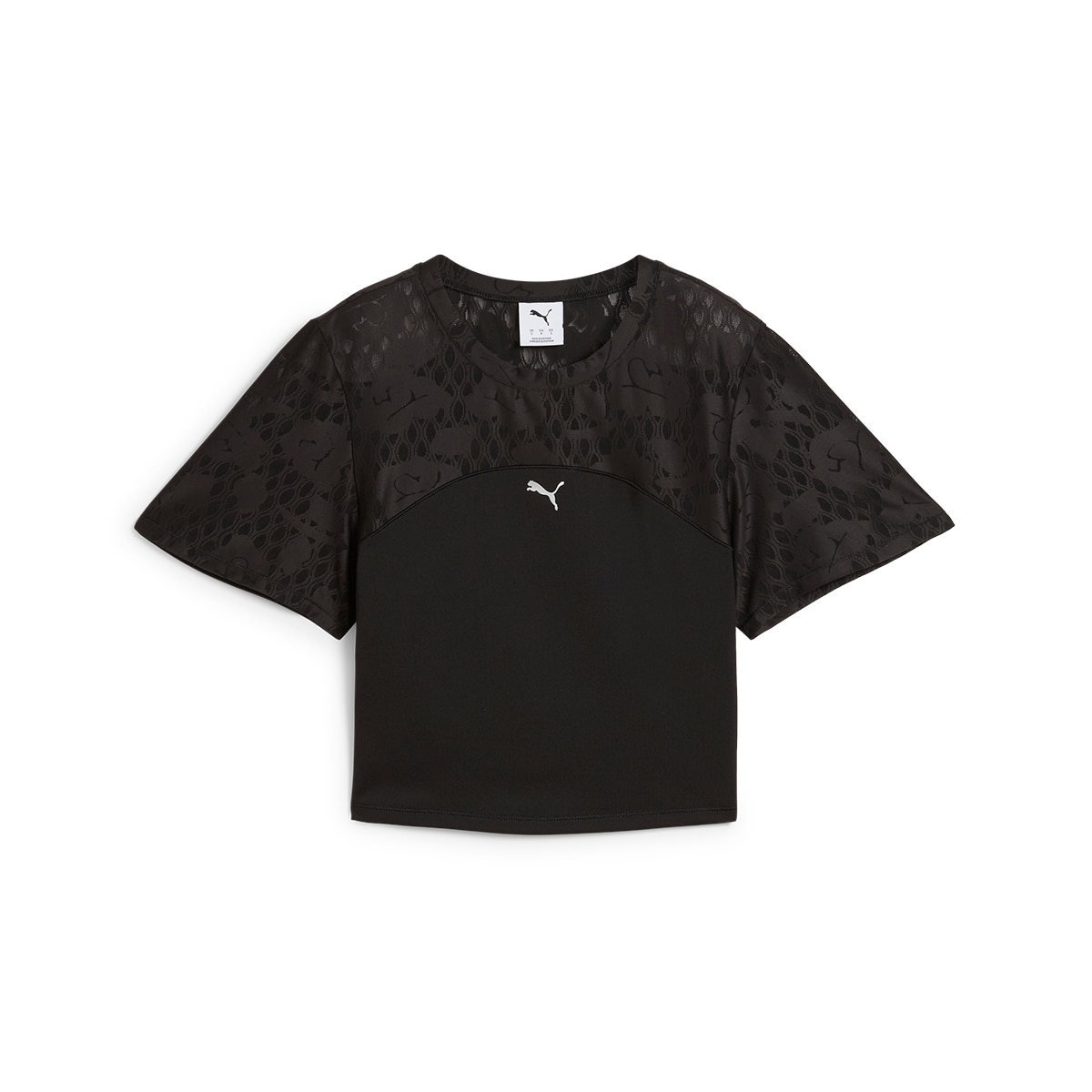 T-shirt de Mulher Lace Top-Short Preto-4