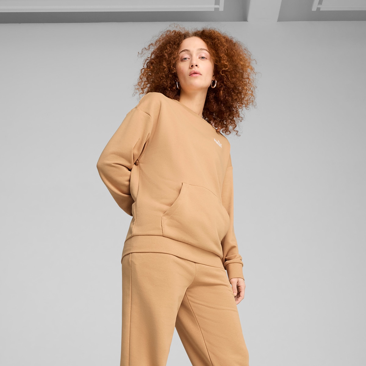 Fato de Treino de Mulher Relaxed Sweat Suit Castanho-3
