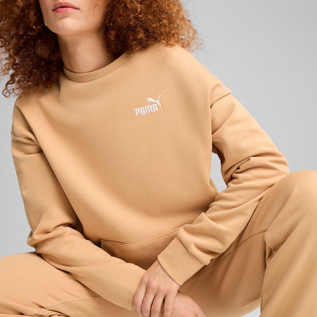 Fato de Treino de Mulher Relaxed Sweat Suit Castanho-5