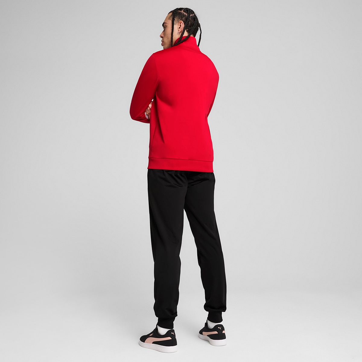 Fato de Treino de Homem Poly Colorblock Vermelho-2
