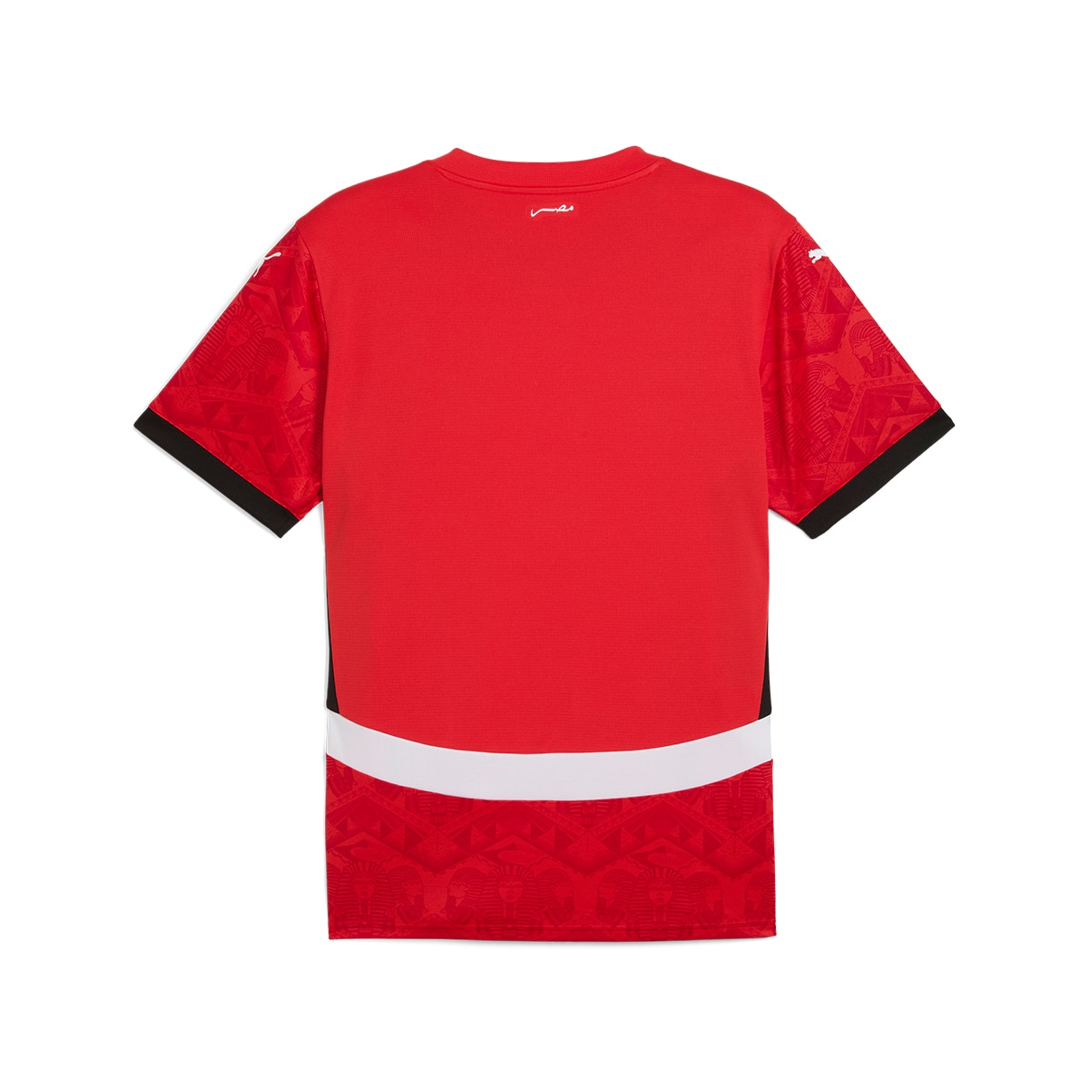 T-shirt de Homem 1.º Equipamento Egito 2024-2025 Réplica Vermelho-7