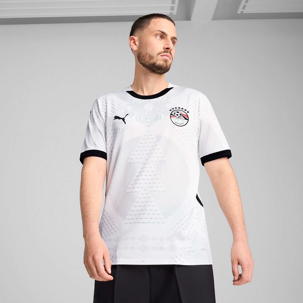 T-shirt de Homem 2.º Equipamento Egito 2024-2025 Réplica Branco-1