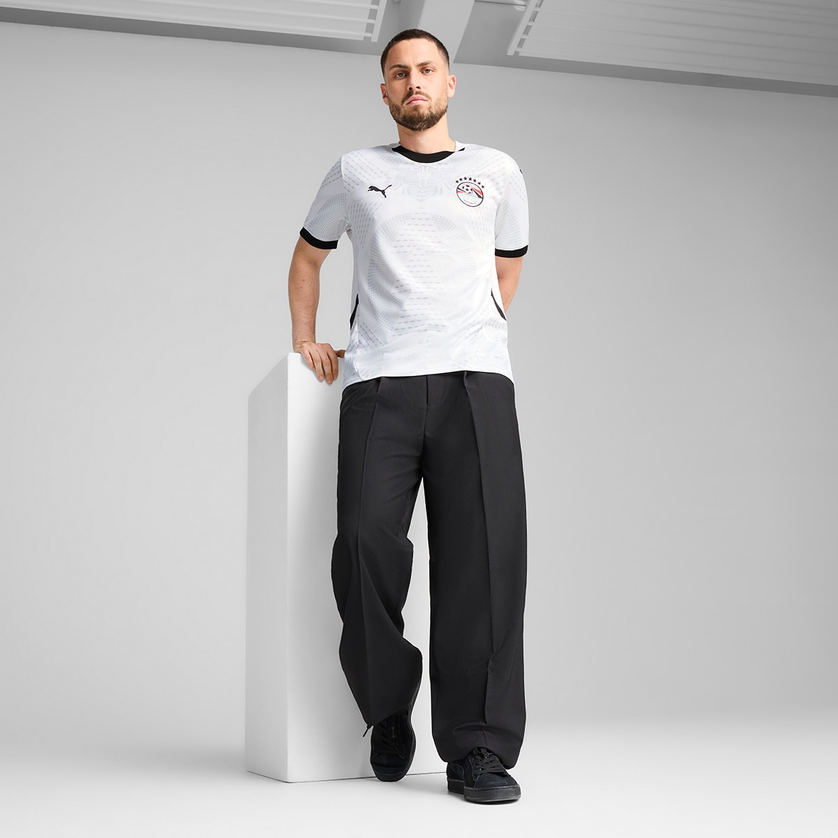 T-shirt de Homem 2.º Equipamento Egito 2024-2025 Réplica Branco-5